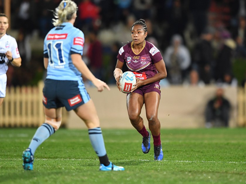 Amelia Kuk on the attack for Queensland in 2018.