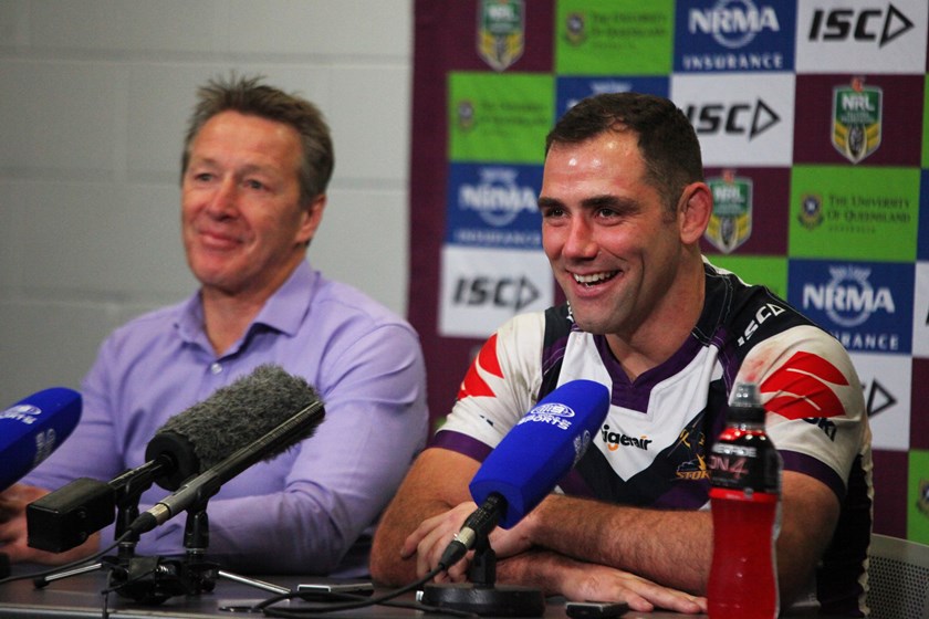 Craig Bellamy and Cameron Smith at the Storm.