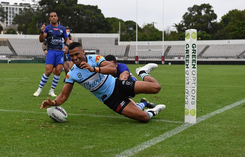 Sharks winger Ronaldo Mulitalo.