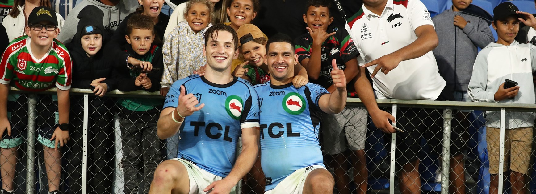 South Sydney duo Cameron Murray and Cody Walker.