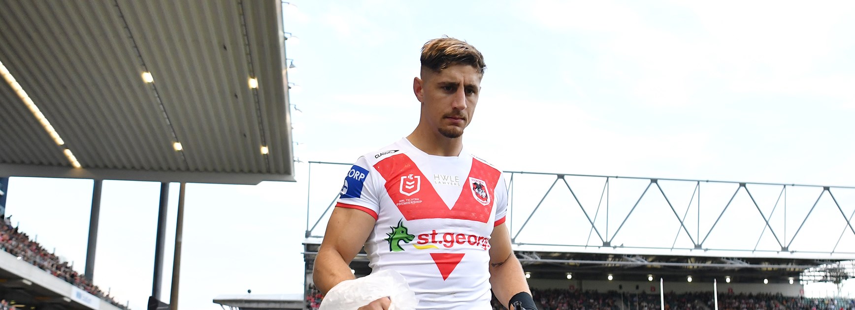 Zac Lomax leaves WIN Stadium.