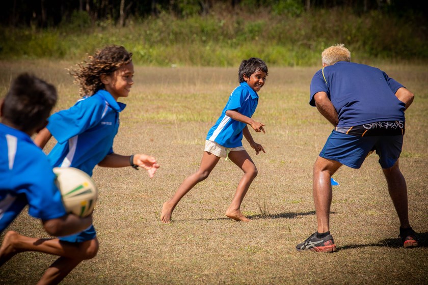 Youngsters of all ages got involved in the National Non-Contact Rugby League Program.