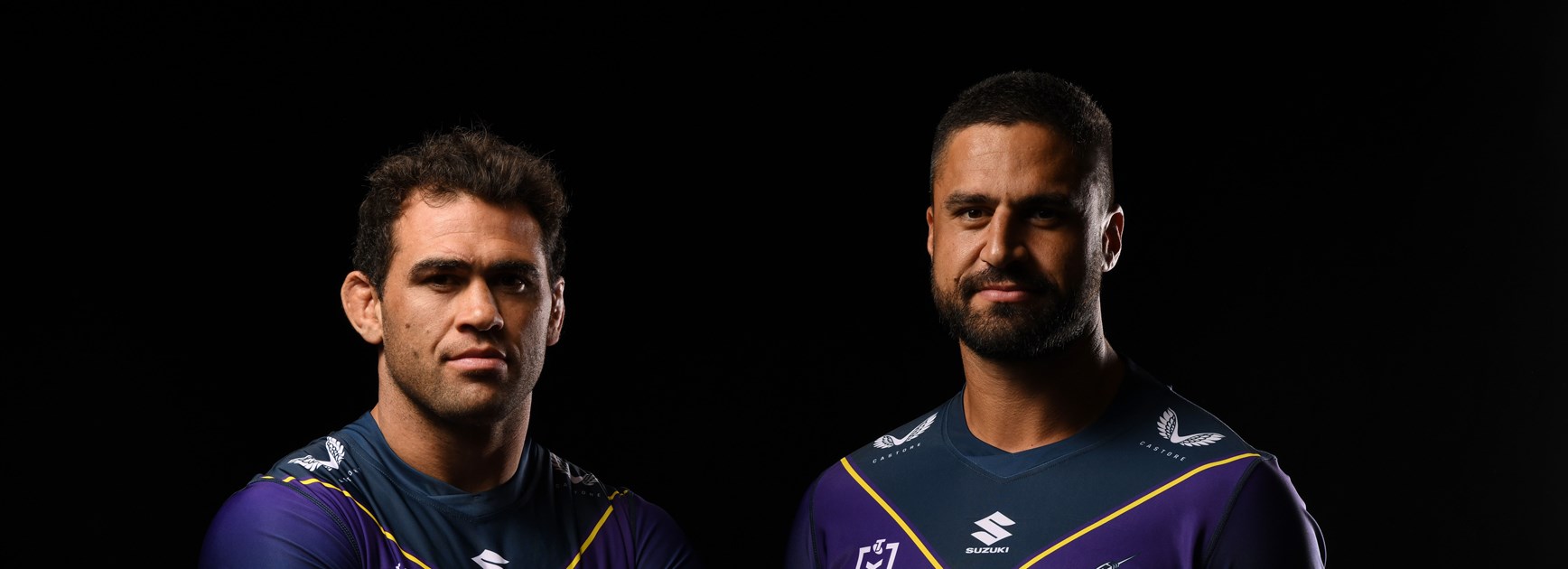 Storm skippers Dale Finucane and Jesse Bromwich.