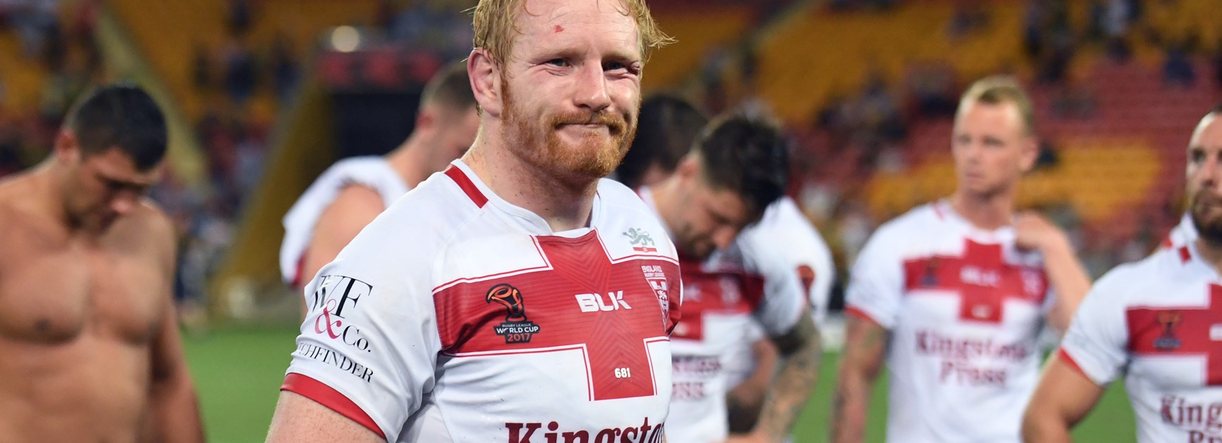James Graham repreesnting England in the 2017 World Cup. 