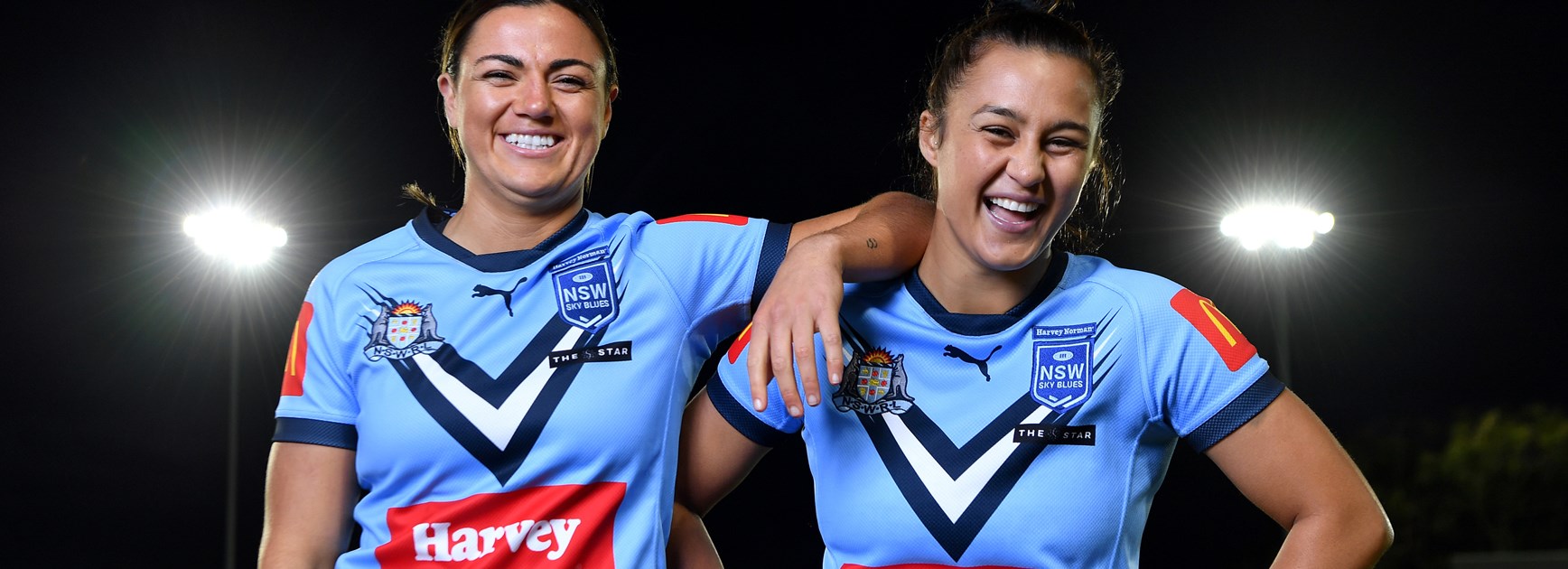 NSW players Millie Boyle and Corban McGregor.