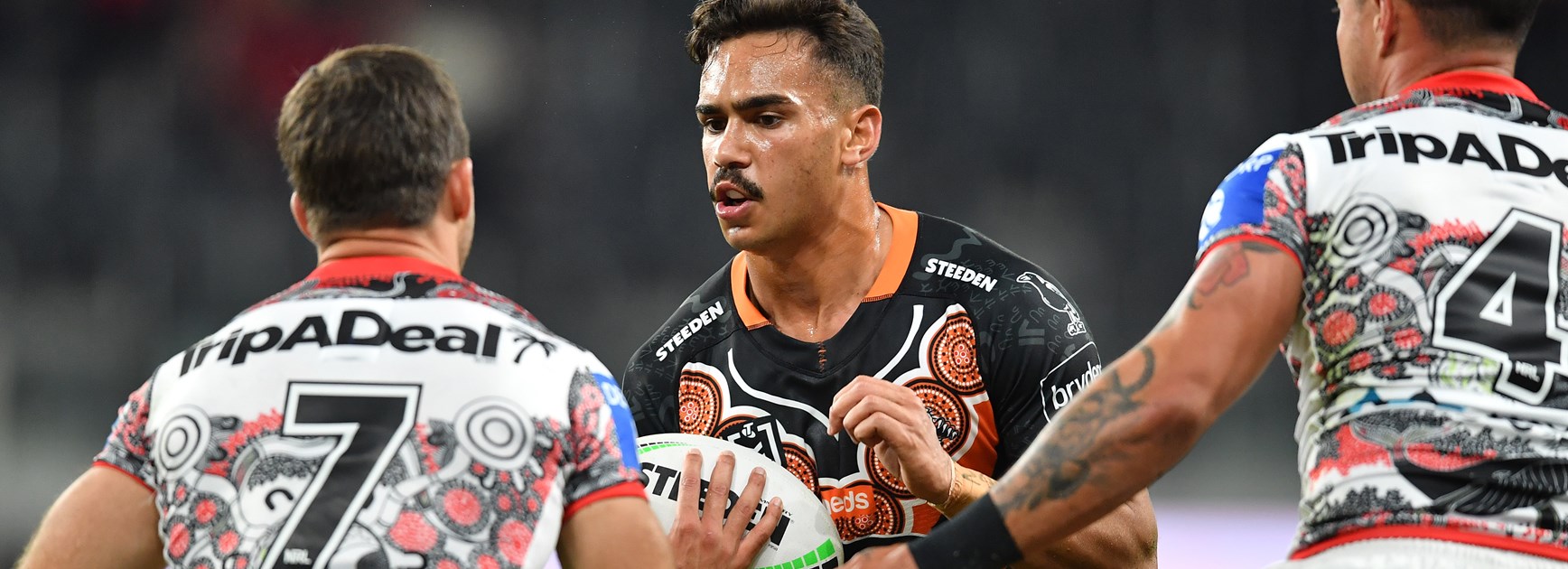 Wests Tigers fullback Daine Laurie.
