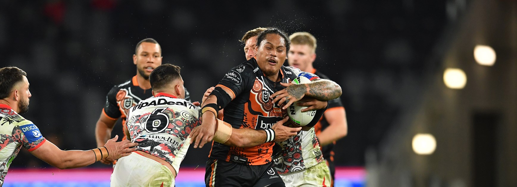 Wests Tigers second-rower Luciano Leilua.