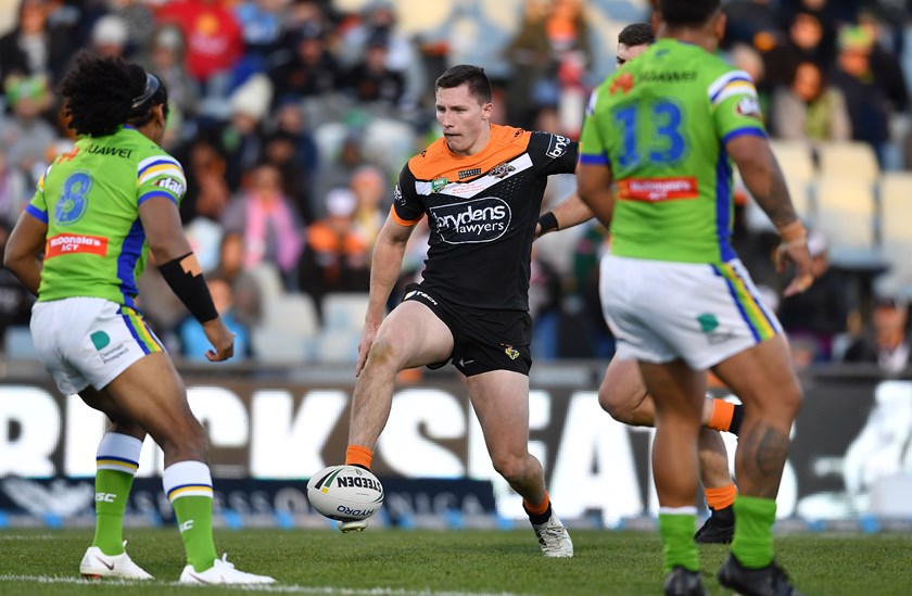 Tyson Gamble got his start in the NRL at the Wests Tigers in 2018.