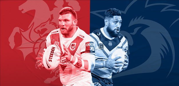 Dragons v Roosters: Sims, Dufty back; Walker to bench