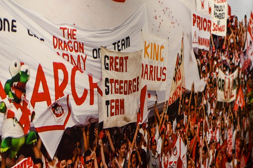 Dragons fans are renowned for their array of banners.