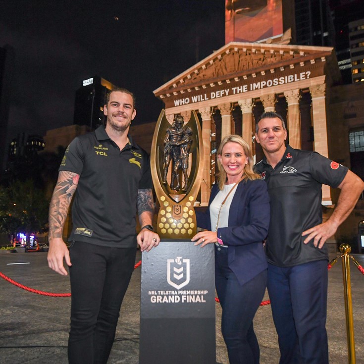 Brisbane lights up with grand final fever