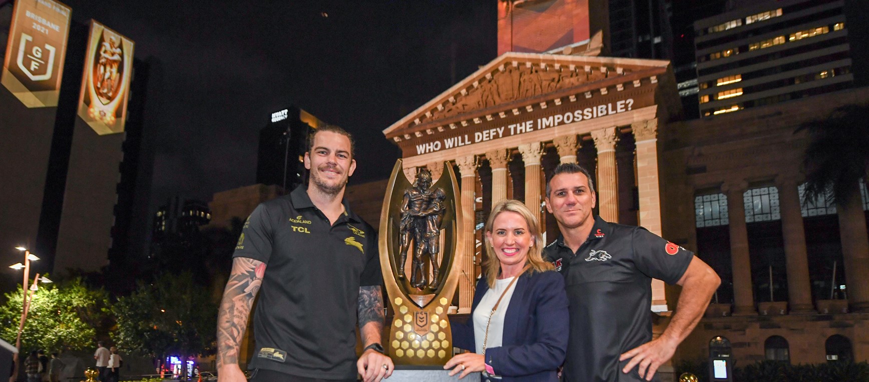 Brisbane lights up with grand final fever