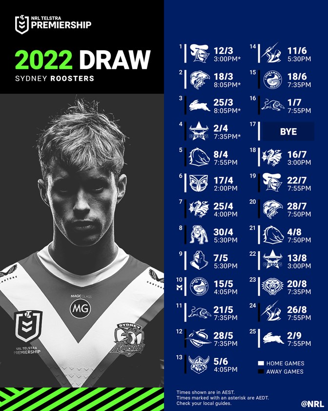 2022 NRL Draw announced