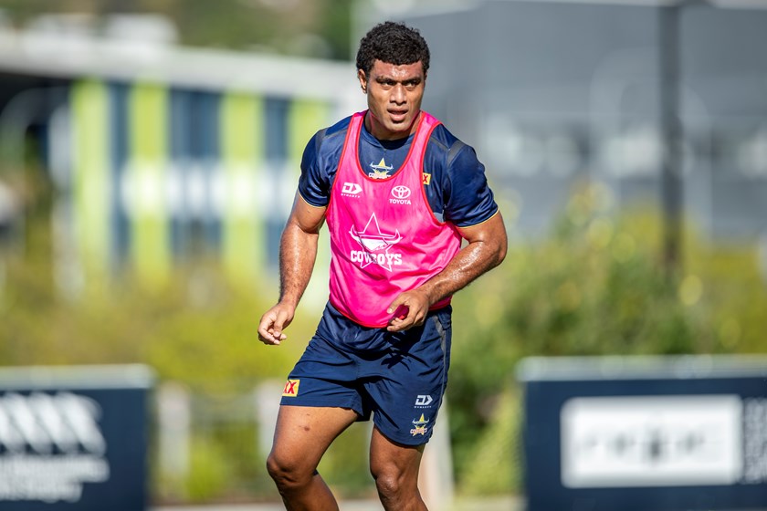 Cowboys triallist Taniela Sadrugu. 