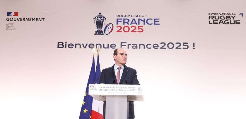 French Prime Minister Jean Castex launches the 2025 World Cup
