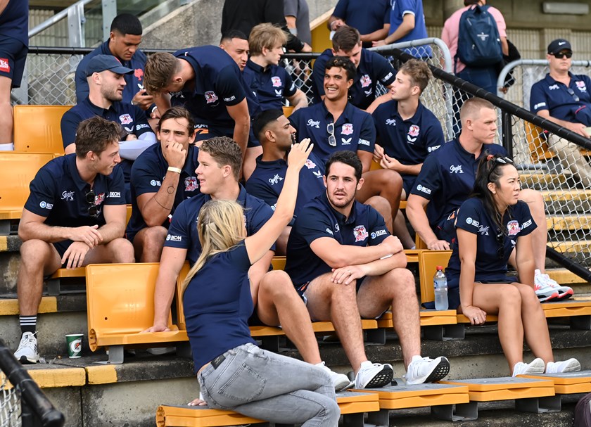 Sydney Roosters big name stars watched their team-mates play the Raiders