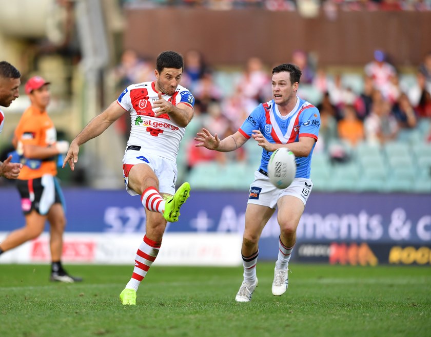 Hunt's kicking game was instrumental in the Dragons 14-12 ANZAC Day triumph 