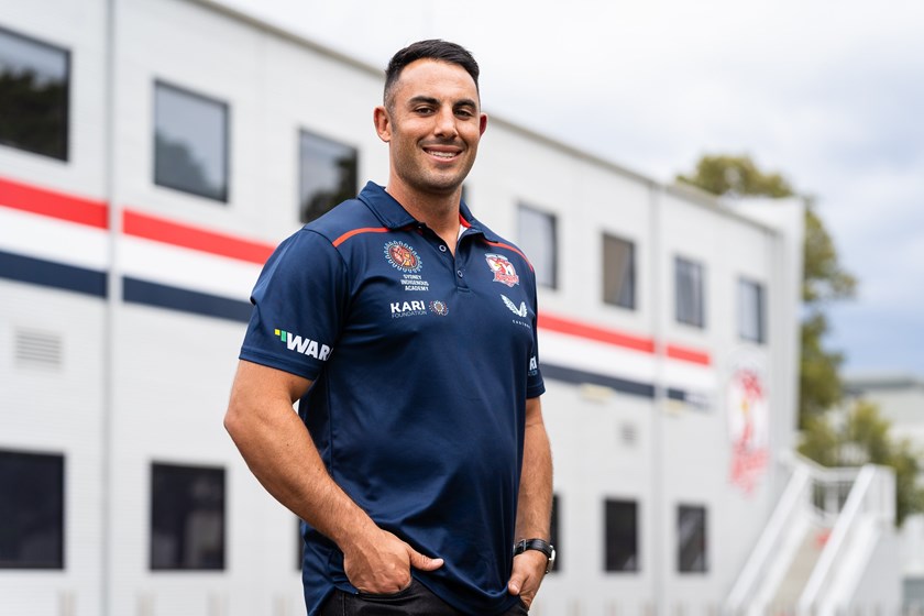 Sydney Roosters Tarsha Gale Coach Blake Cavallaro.