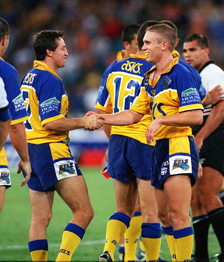 Halfback Jason Taylor and fullback Brett Hodgson were prolific for Parra in 2001.