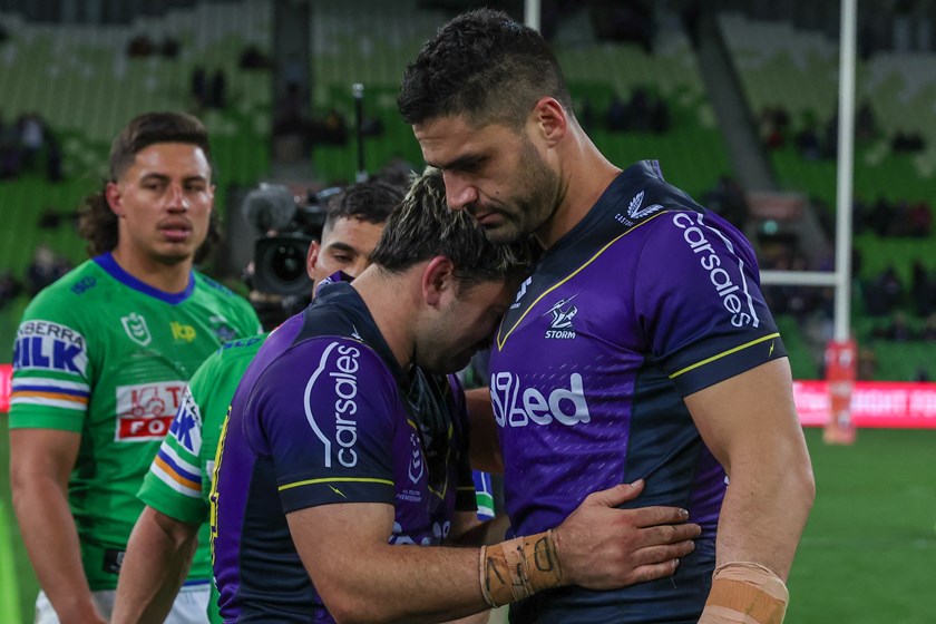 Brandon Smith and Jesse Bromwich have played their final game for the Storm.