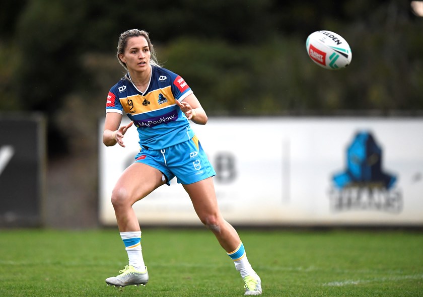 Former Warriors fullback Apii Nicholls is back in the NRLW.