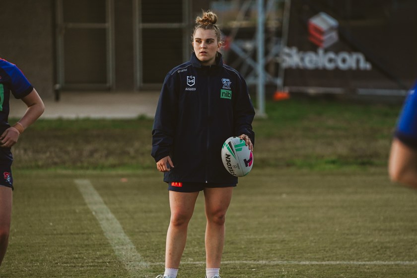 Southwell at Knights training ahead of Round 1.