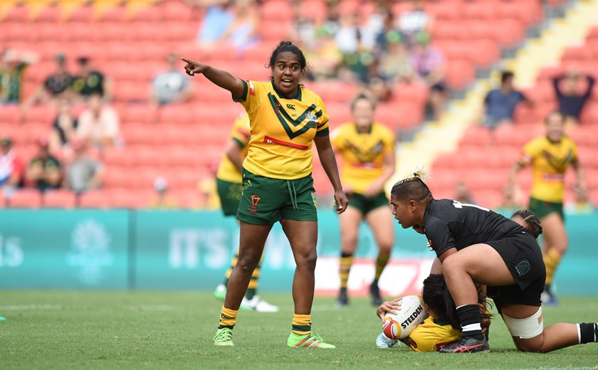 Retired utility Lavina O'Mealey played hooker during the 2017 World Cup.
