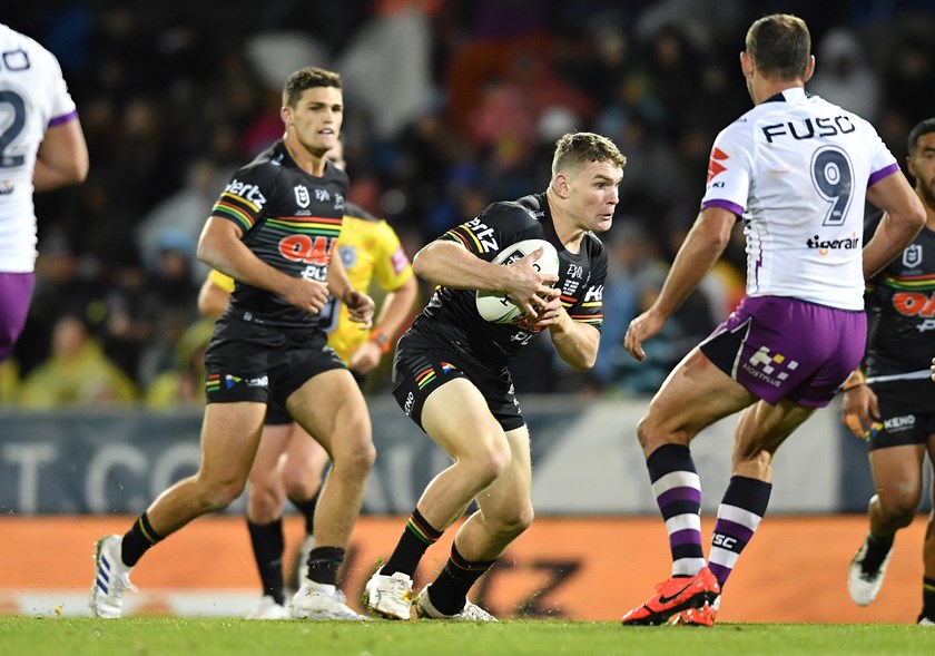 Liam Martin on debut against the Storm in 2019.