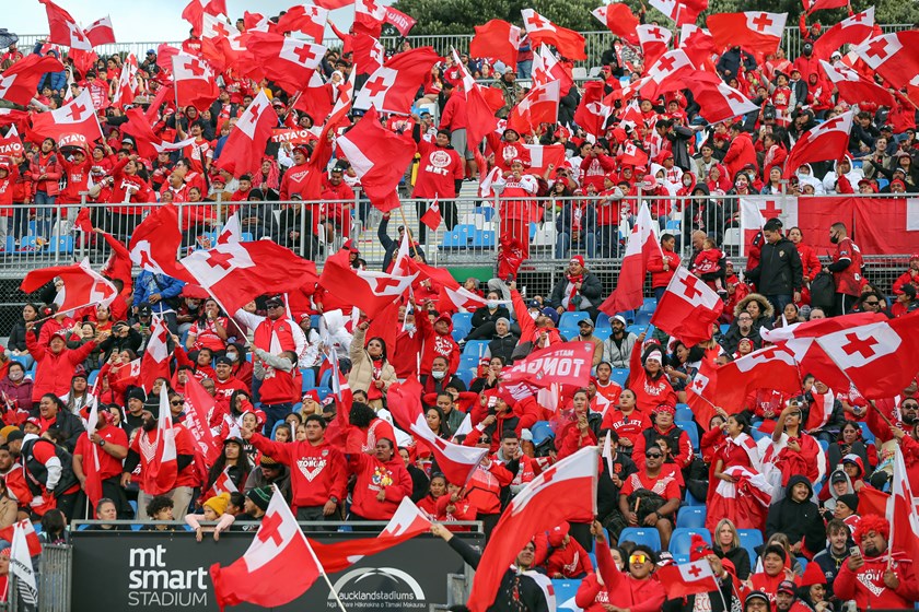Tonga's sea of red at last Saturday's Test against the Kiwis