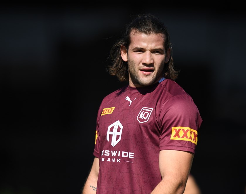 Maroons debutant Pat Carrigan is one of the Broncos team-mates Haas confided in