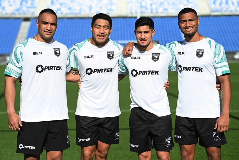The four Kiwis debutants who will feature against Tonga in Saturday's Test.