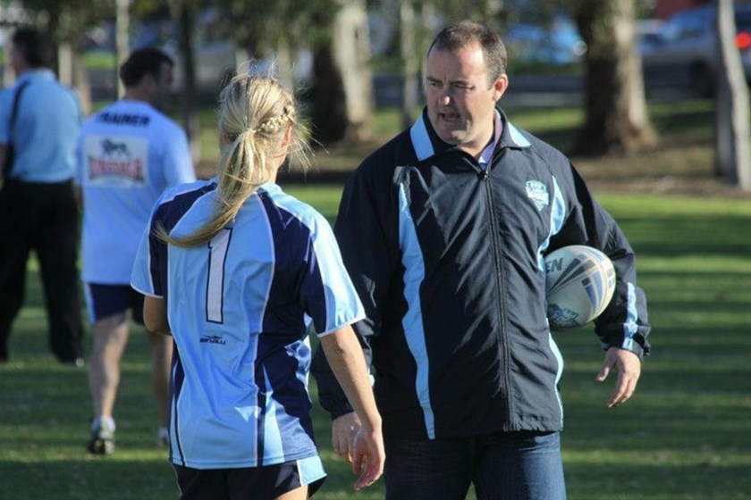 Emma Tonegato with former NSW coach Mark Riddell in 2012.