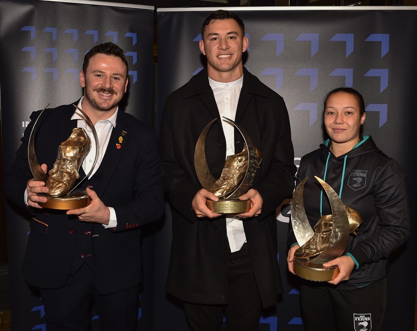 Sebastien Bechara, Joey Manu and Raecene McGregor were the 2022 Golden Boot winners 