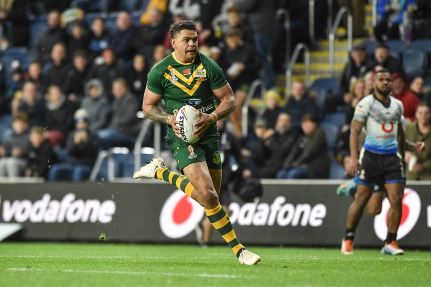 Mitchell in his first World Cup match against Fiji