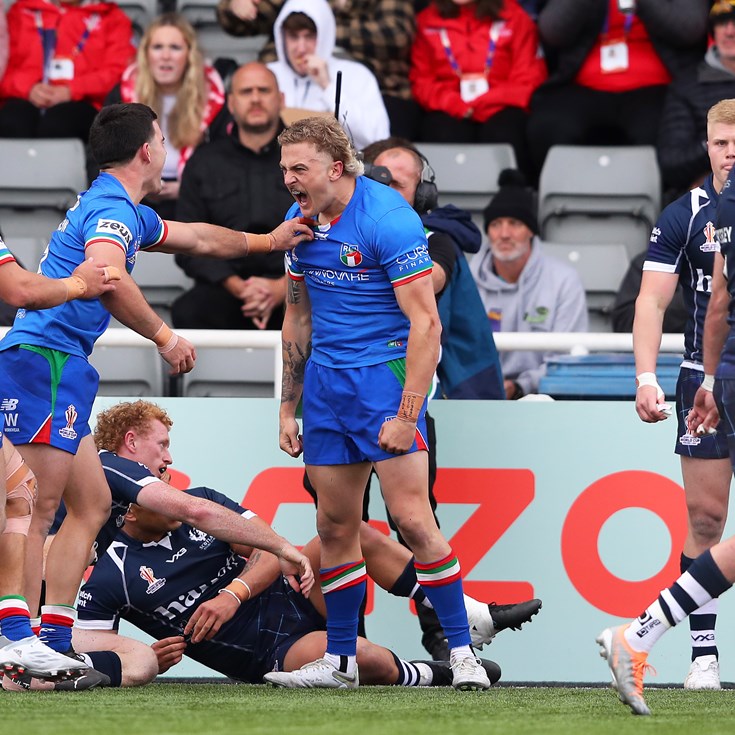 Brown leads Italy to historic win over Scotland