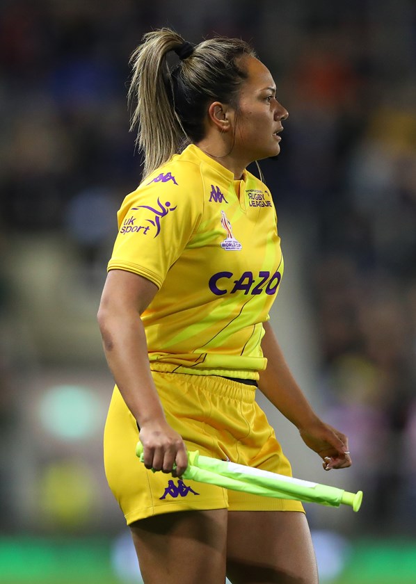 Rochelle Tamarua will be a touch judge in the Tonga-Wales game, to be refereed by Kasey Badger 