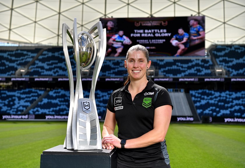 NRLW grand final referee Kasey Badger will create history by becoming the first woman to control a men's Test 