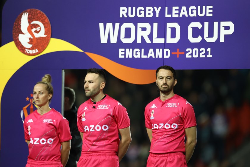 Sharpe has been officiating as a touch judge at the World Cup