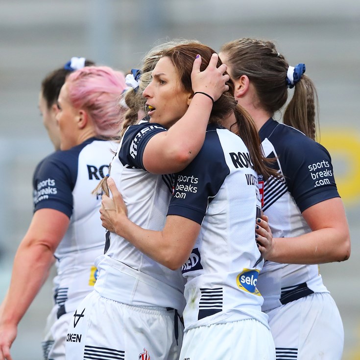 Winfield-Hill hat-trick  helps England to big win over Brazil