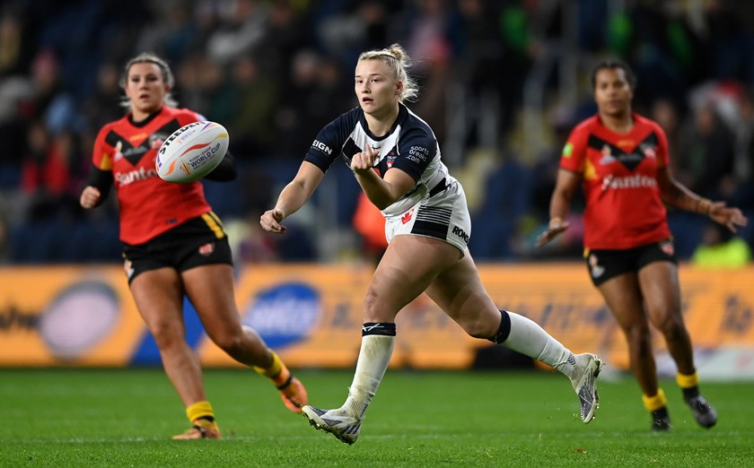England five-eighth Georgia Roche impressed at the World Cup