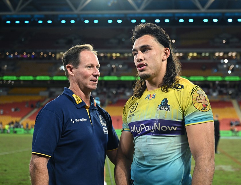 Titans captain Tino Fa'asuamaleaui  had a get out clause if Justin Holbrook was no longer coach