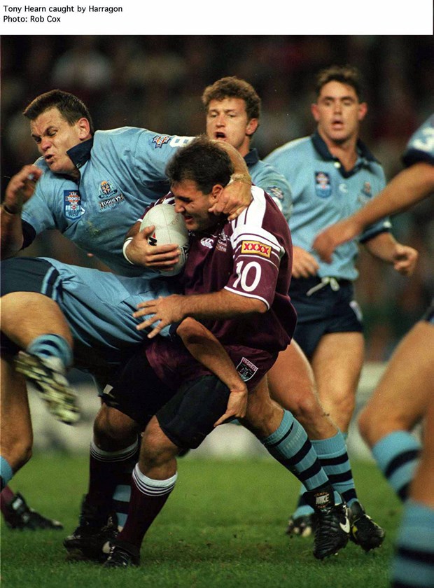 Paul "Chief" Harragon told former Blues team-mate Brad Fittler he likes the aggression in the NSW forward pack