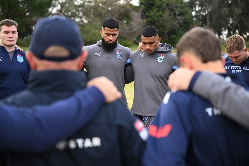 Blues brothers: Payne Haas and Tevita Pangai Junior will reunite in the NSW front-row