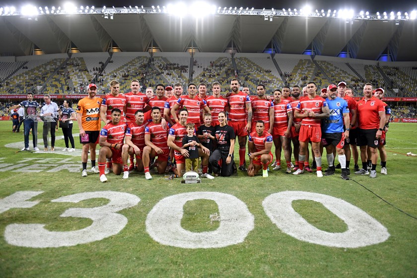 Ben Hunt celebrated his 300th NRL game in Round 11 against the Cowboys.