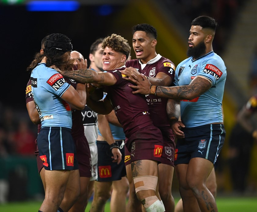 Reece Walsh and Jarome Luai come to blows 