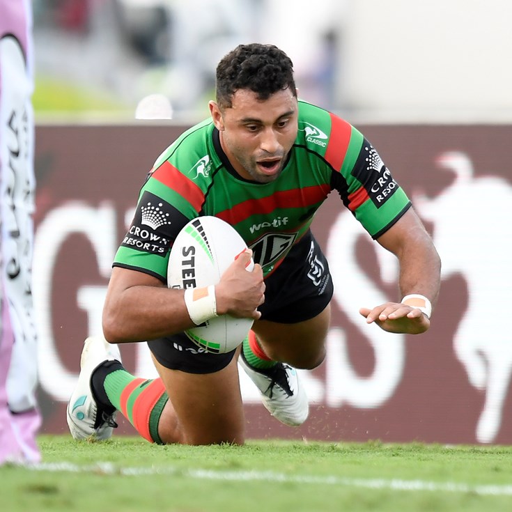Johnston double helps Rabbitohs squeak past Dragons in Cairns