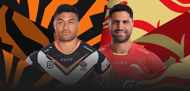Wests Tigers v Dolphins: Brooks, To'a out; Fuller, Reilly to debut