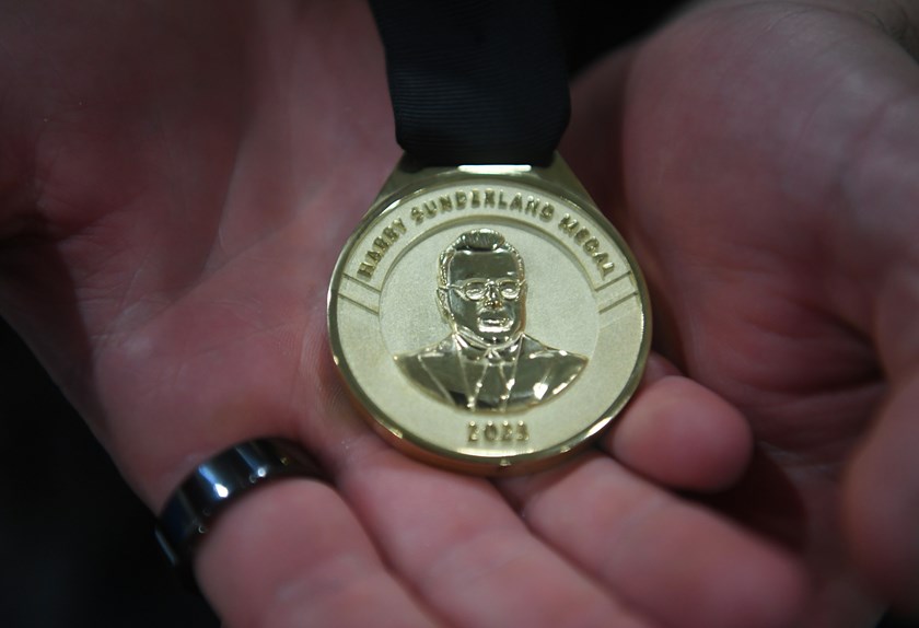 The time honoured Harry Sunderland Medal is awarded to the Kangaroos' best player.