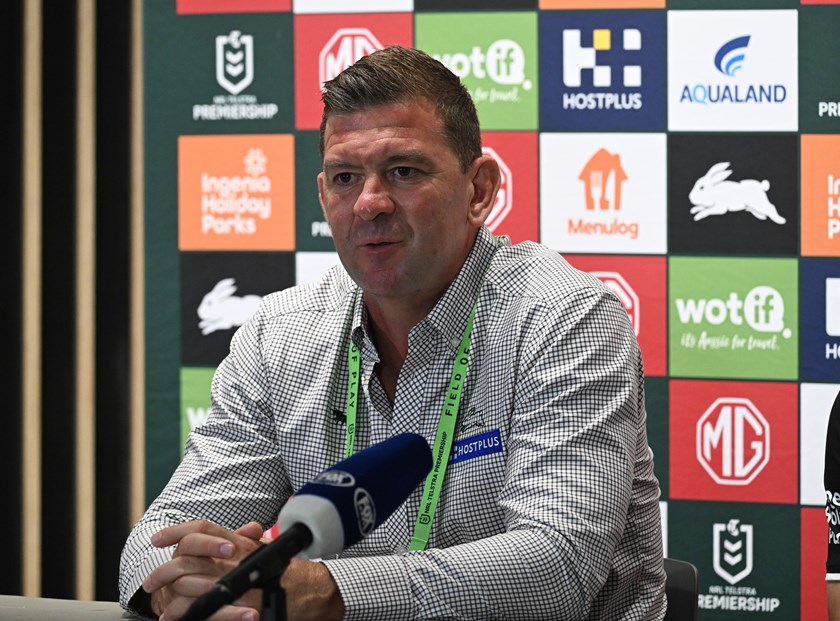 Rabbitohs coach Jason Demetriou says it's "business as usual" despite speculation about his future.