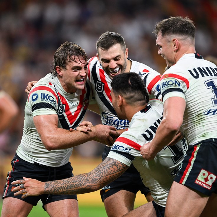 Roosters run riot on horror night for Broncos